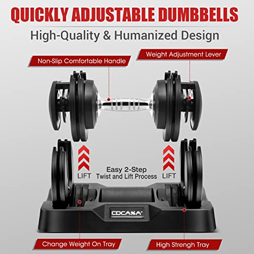 Adjustable 25lb/55lb Dumbbell Set L579