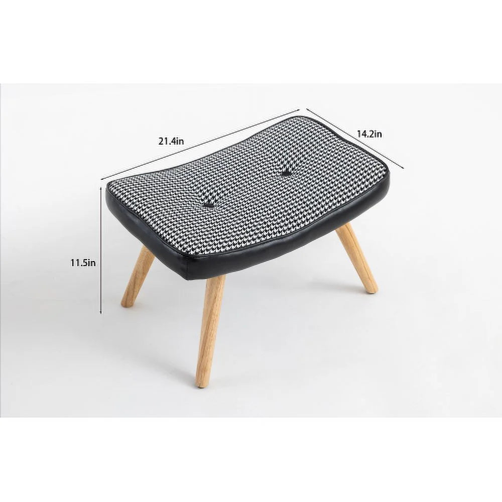 Black Wooden Step Stool with Non-Slip Pad Z724
