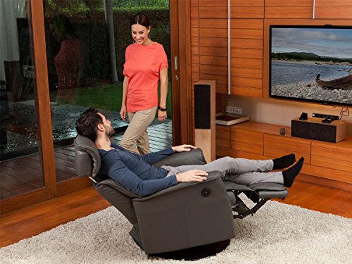 Large Leather Recliner Swivel Glider Chair J4539