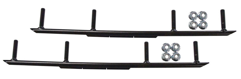 Yellow Razor Snowmobile Skis with 10" Round Bars Complete Kit S988