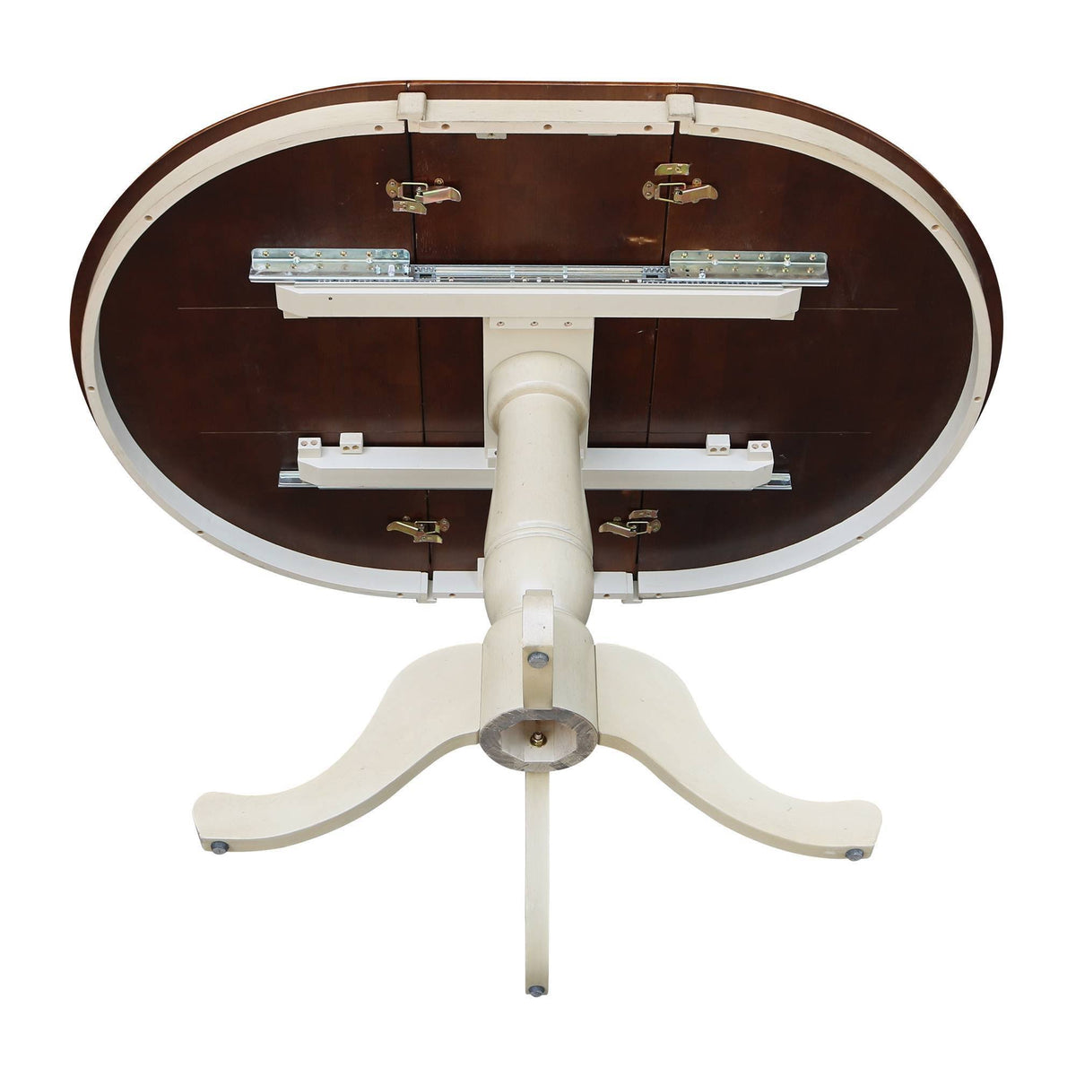 Round Top Pedestal Table with Leaf T9988