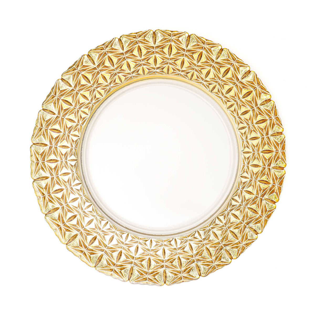 Glass Charger Plate Set of 4 Gold E52219
