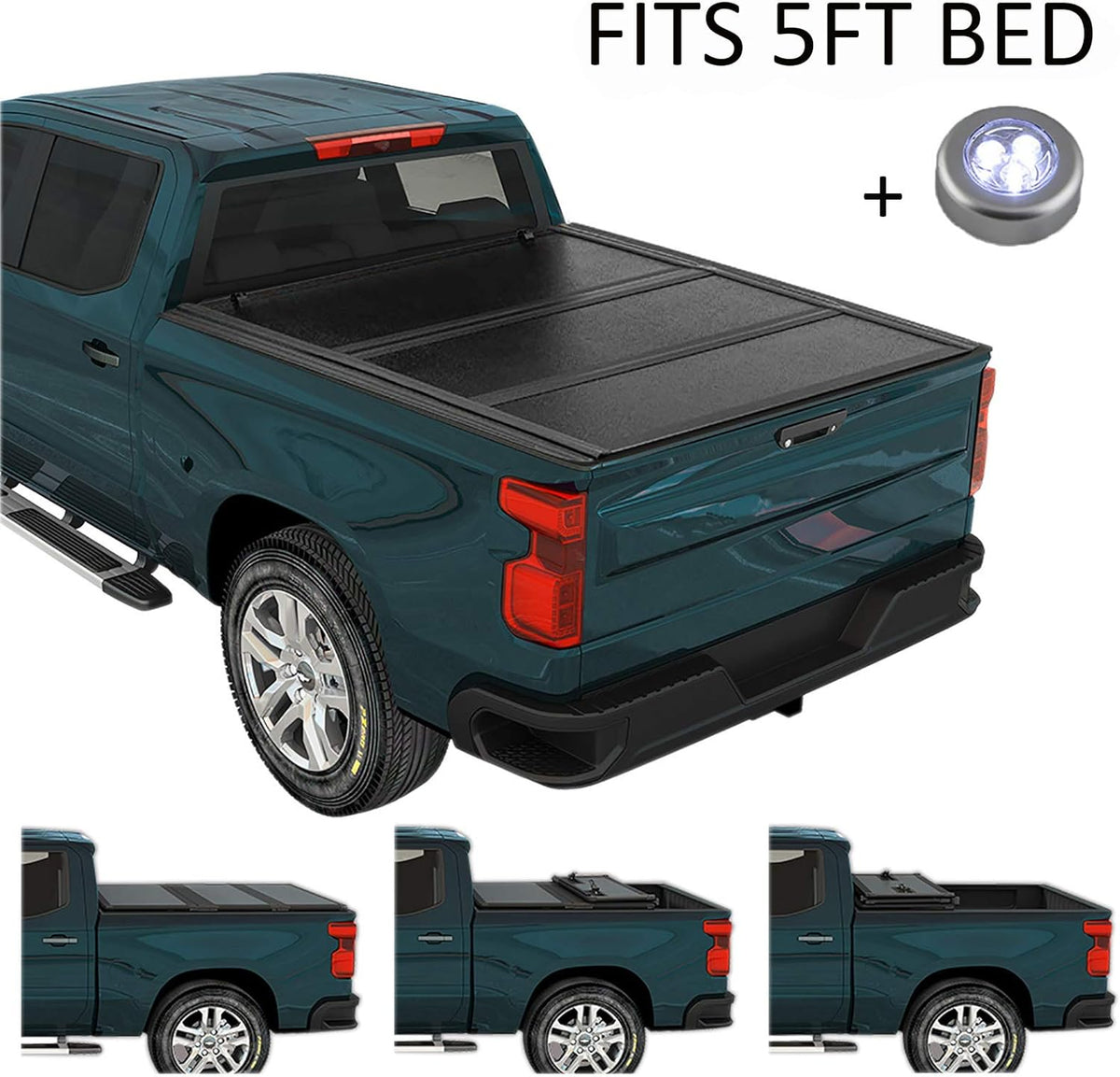 Hard Tri-Fold Tonneau Cover for Nissan Frontier 2005-2021 U514