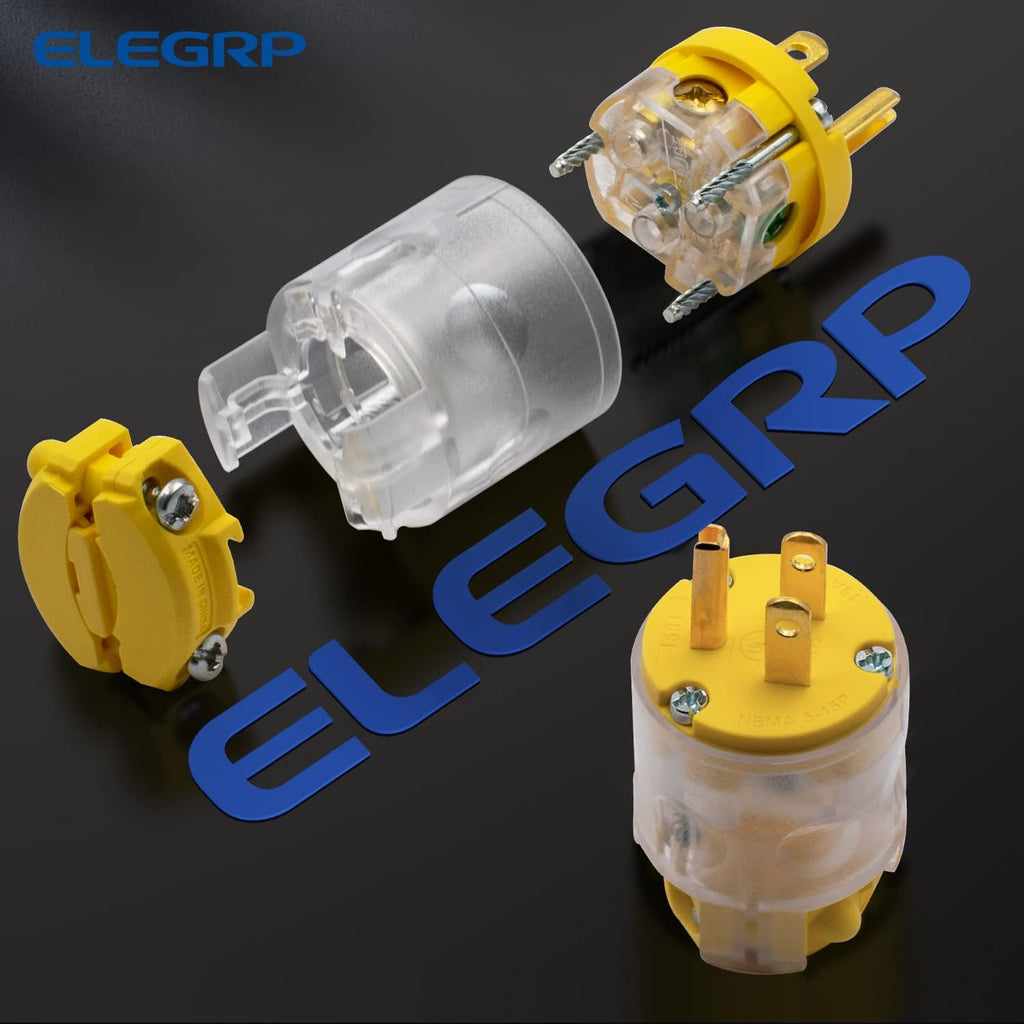 Yellow 5 Set Electrical Plug and Connector Set S763