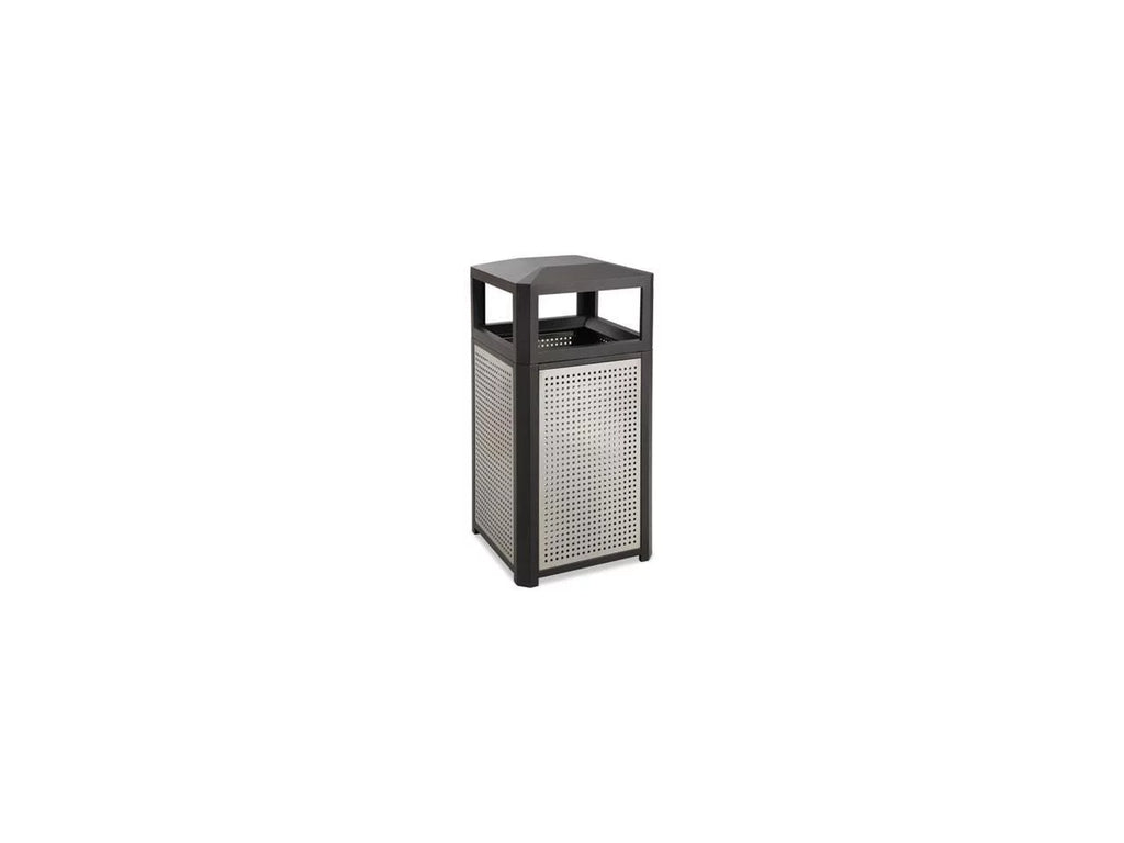 Steel Waste Container 15gal Black A672272