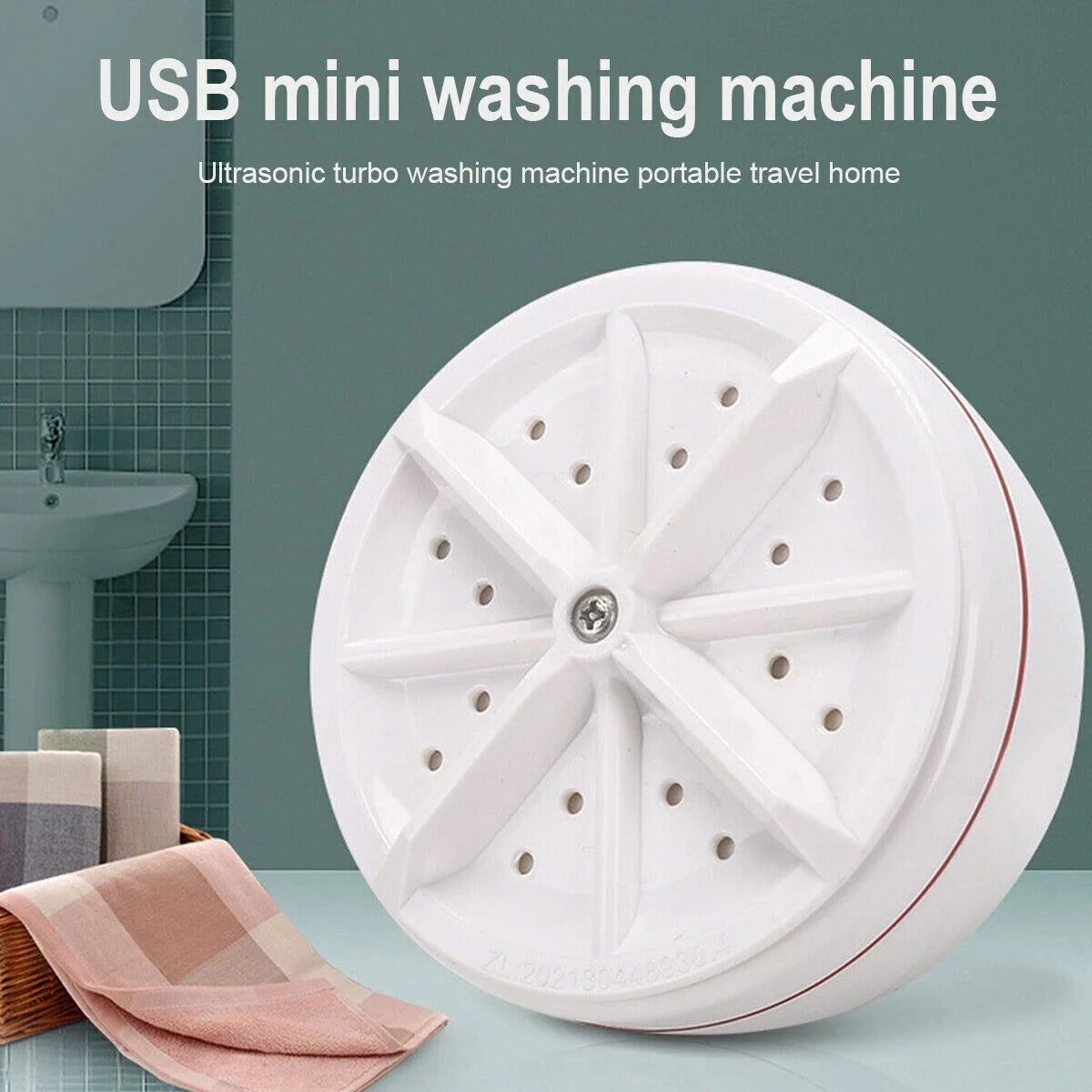 Ultrasonic Turbine Portable Mini Washing Machine I511