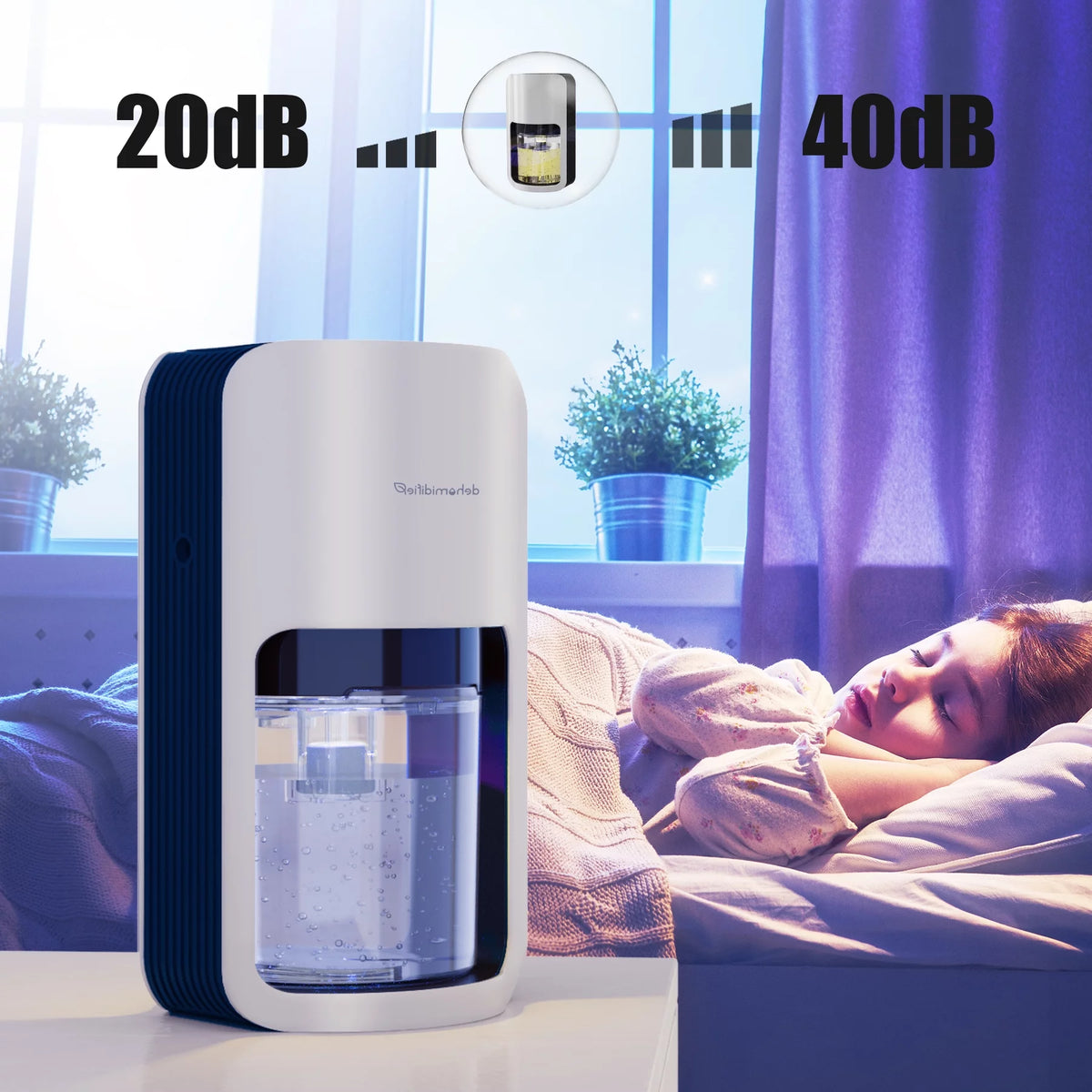 1200ml Ultra Quiet Dehumidifier with Automatic Defrosting W70948
