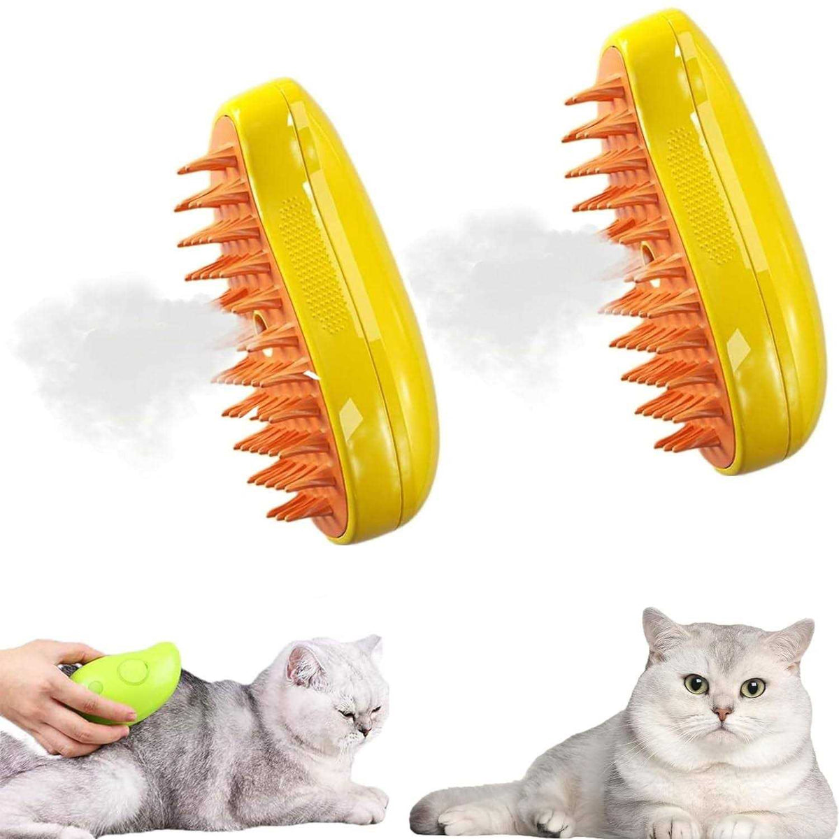 3 In1 Self Cleaning Steam Cat Brush T4480