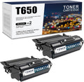 Black 2 Pack T650 Toner Cartridges O19587