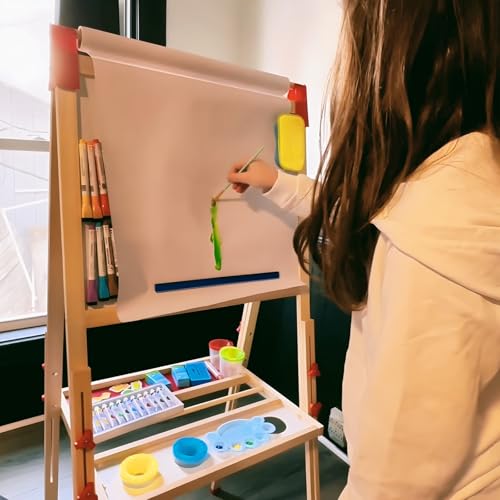 Adjustable Wooden Double Sided Magnetic Art Easel W22056