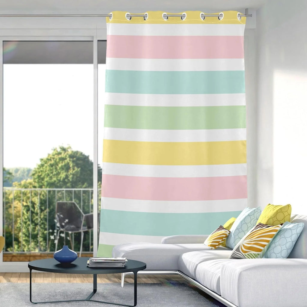 Blackout Window Curtain Panels 84 inches Length Stripes K30329