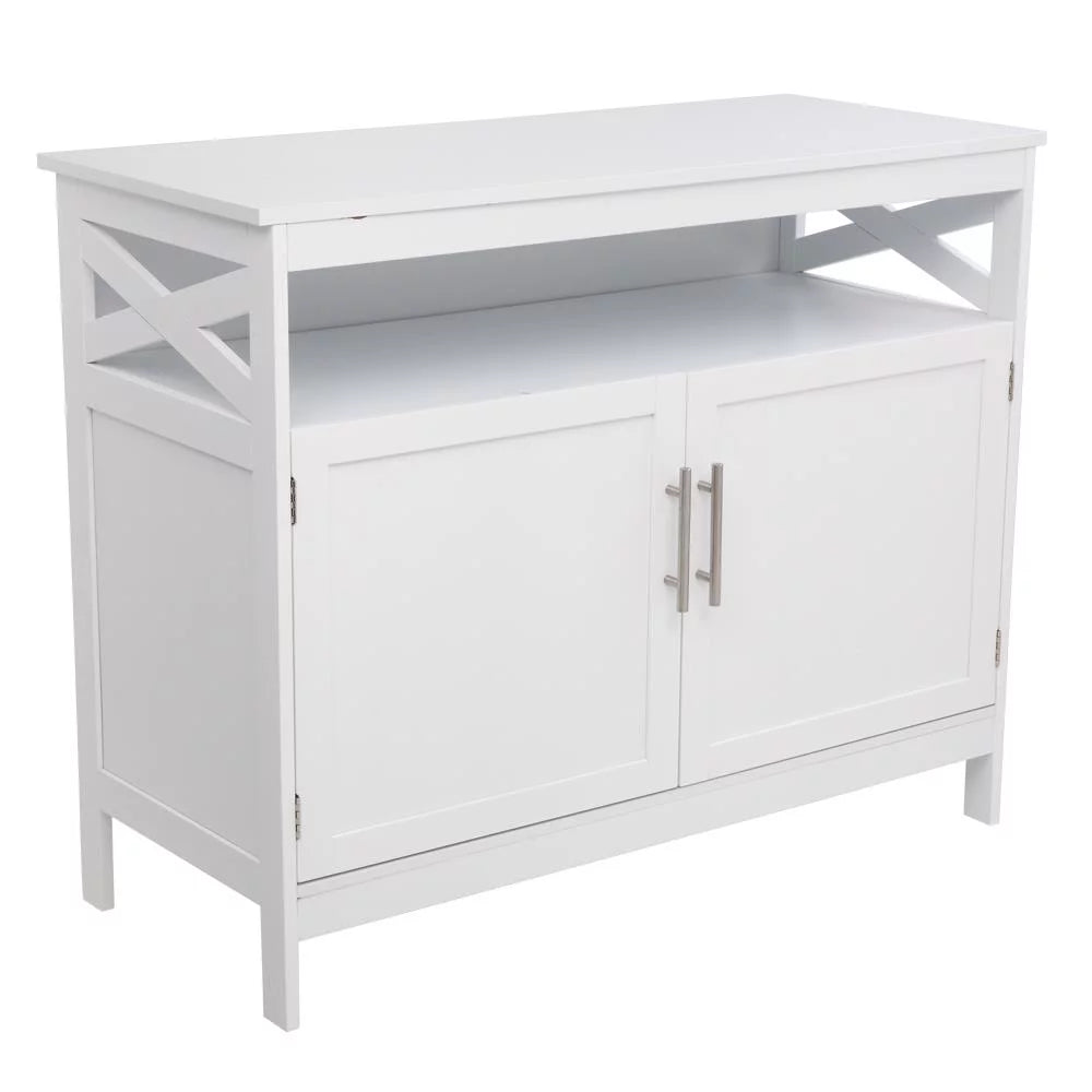 White Free Standing Kitchen Storage Sideboard Cabinet H19174