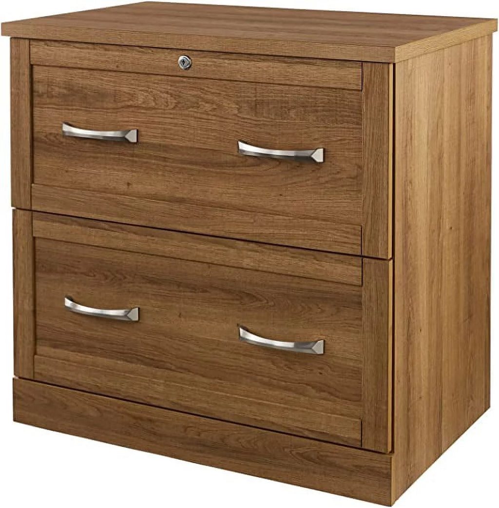 Golden Oak 2 Drawer File Cabinet O749