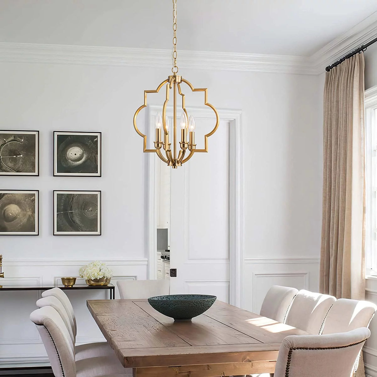 Gold 4 Light Chandelier R15617