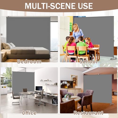 Height Adjustable Single Panel Room Divider with Caster Wheels and Brakes E412865