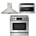36 Gas Range, Range Hood, Microwave W1352