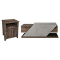 Oak Wood Storage Coffee Table and End Table Set G3589