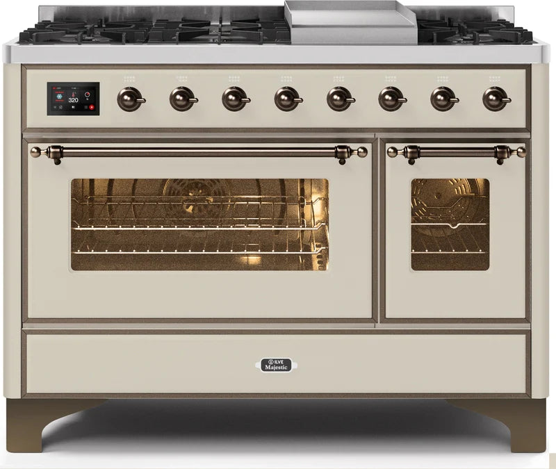 48 Dual Fuel Propane Gas Range Antique White B998310