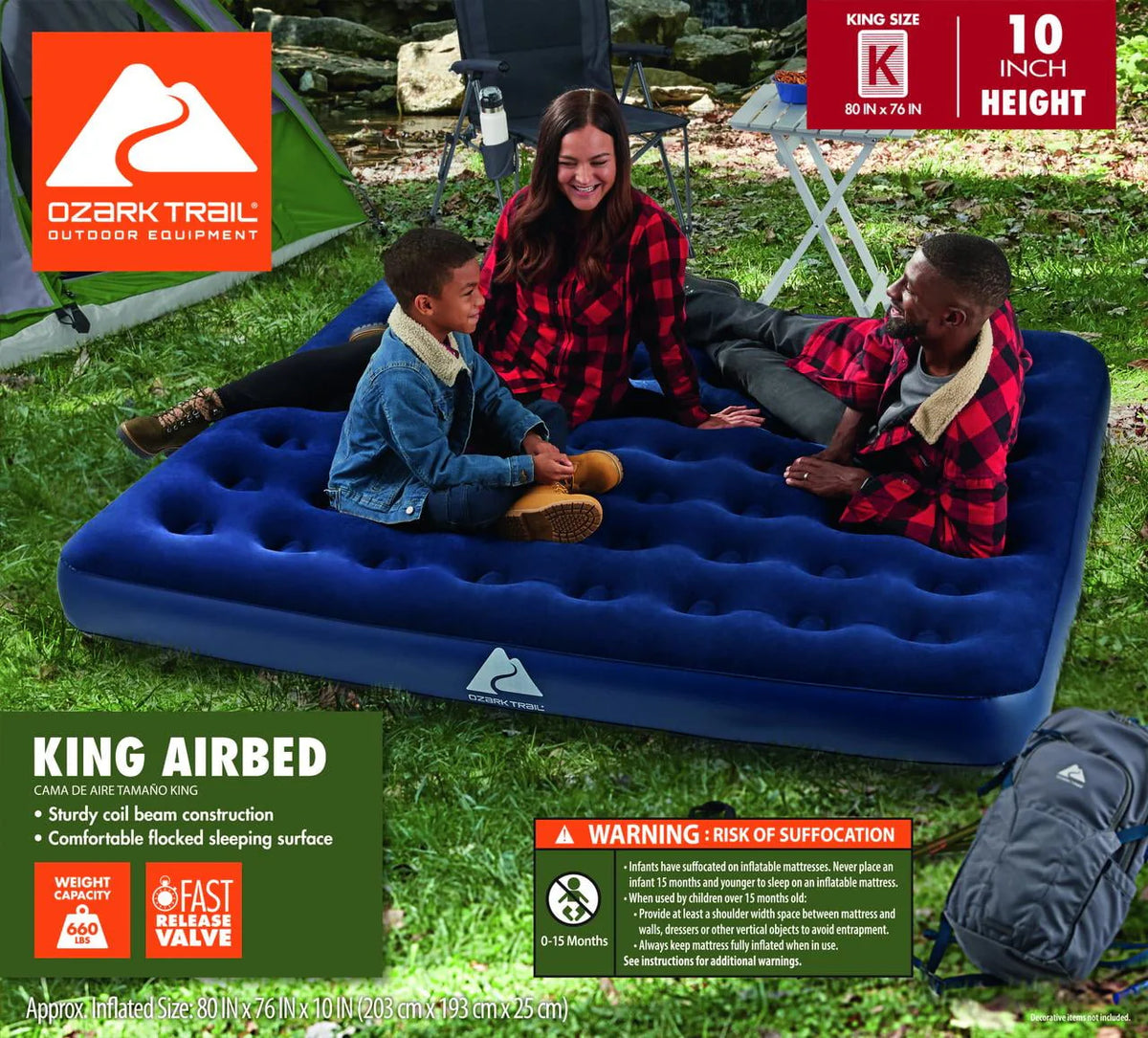 Air Mattress Queen 10 with Antimicrobial Coating R112
