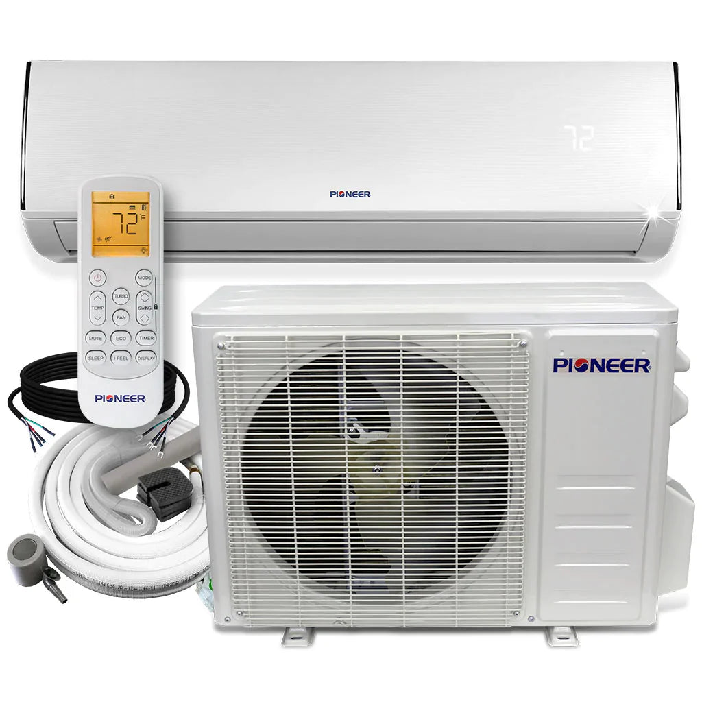 9,000 BTU 20 SEER Ductless Mini Split with 16 Ft. Kit C61719