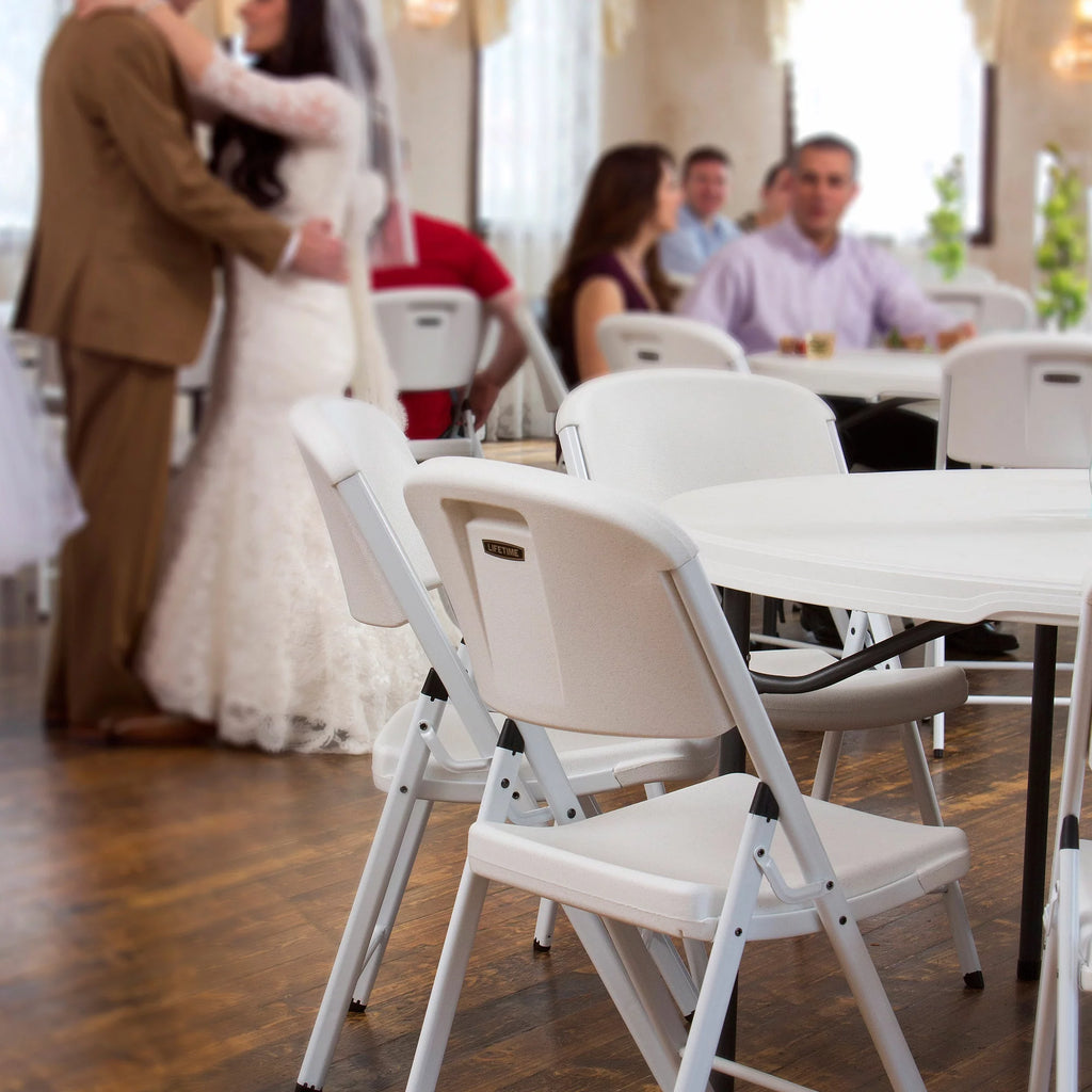 White Folding Chair Set of 4 T610774