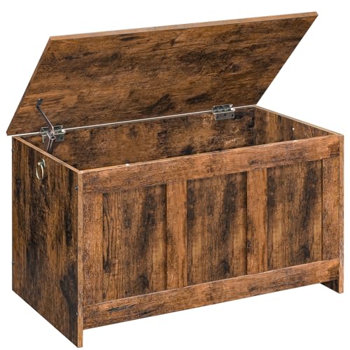 White and Walnut 39.3" Wooden Storage Bench E142