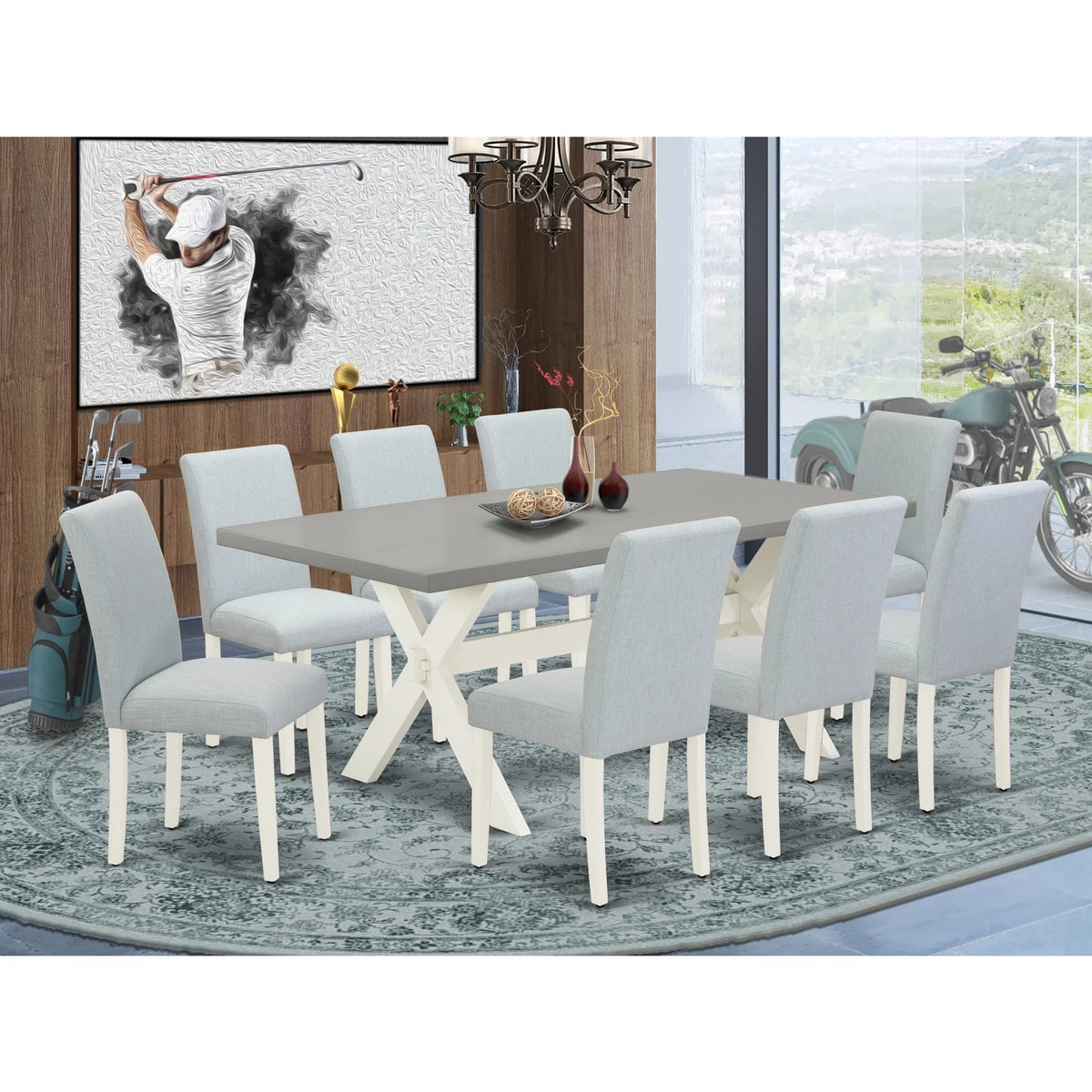 9 Piece Wood Dining Set L83511