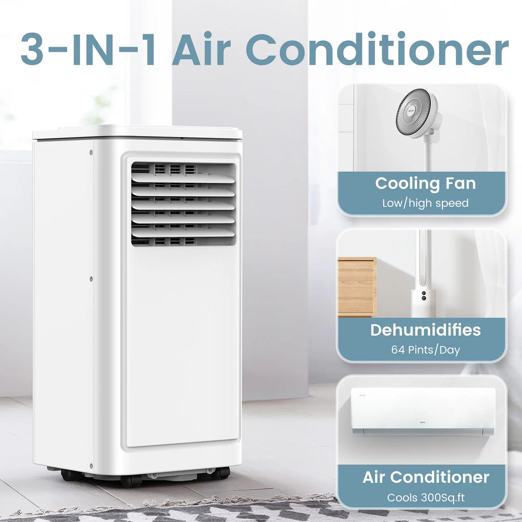 5000BTU Portable Air Conditioner with Remote, Dehumidifier & Fan U15813