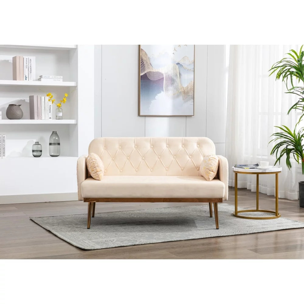 Grey Velvet Accent Sofa D3584