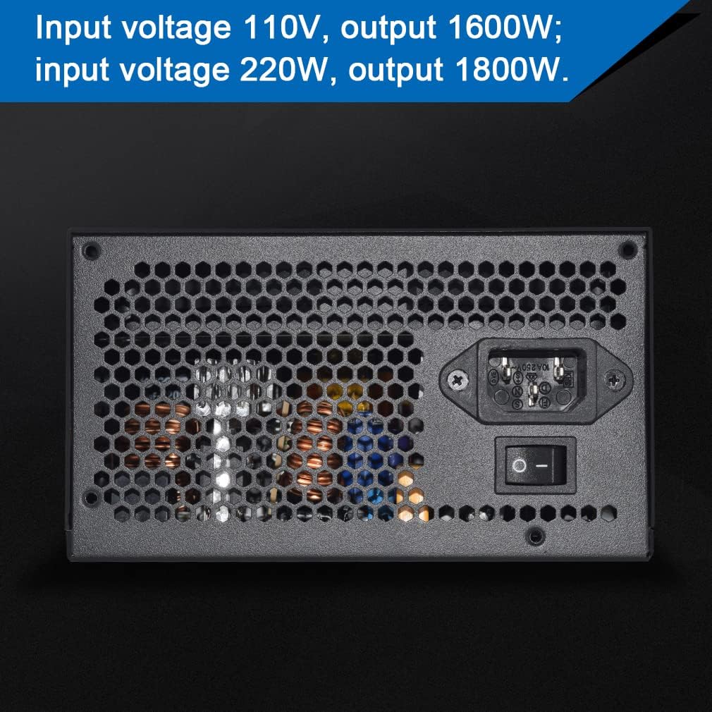 1800W PSU Mining Power Supply with 1.5m US Plug Adapter Cable Z2179