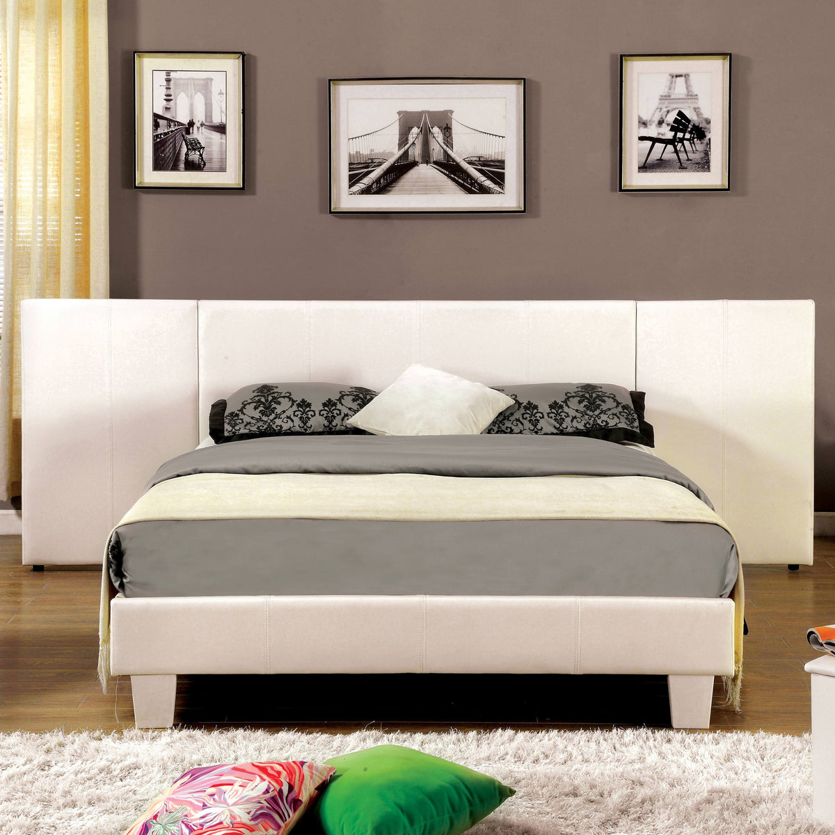 White Traditional Headboard Panels Set of 2 J24183