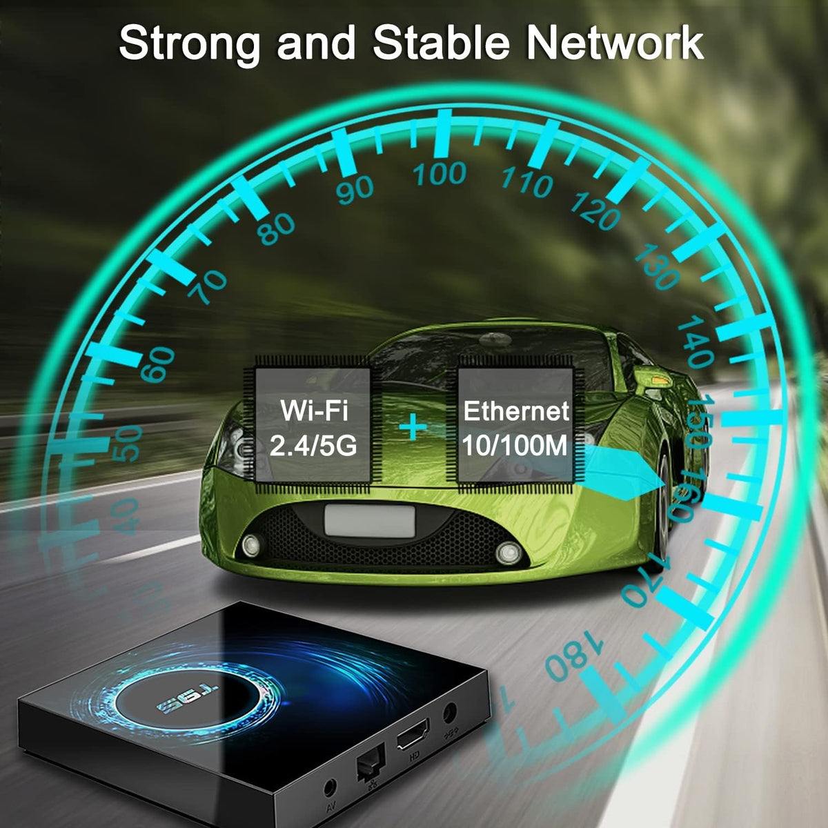 2 Pack 4GB 64GB Android TV Box with Dual WiFi B28000