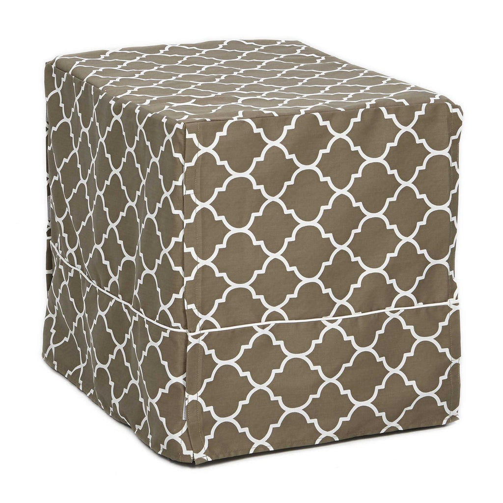 24 inch Brn Geo Crate Cover O8374