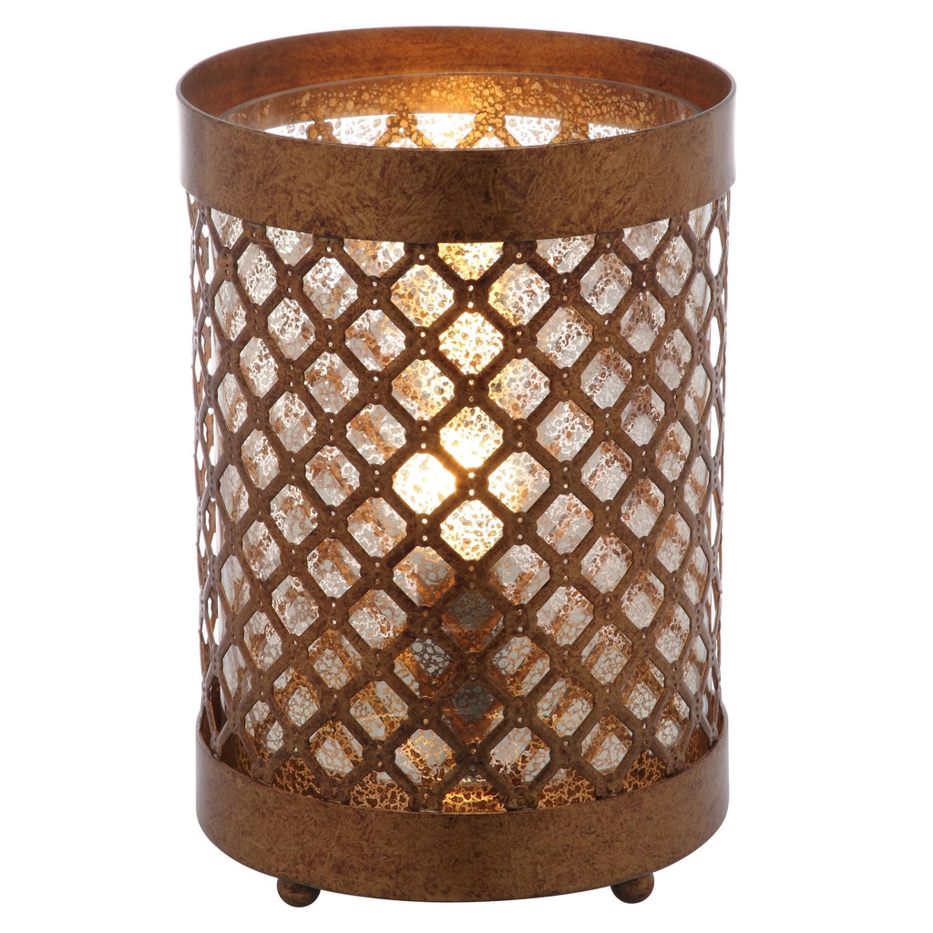 Gold Hurricane Lamp Set of 2 T8321