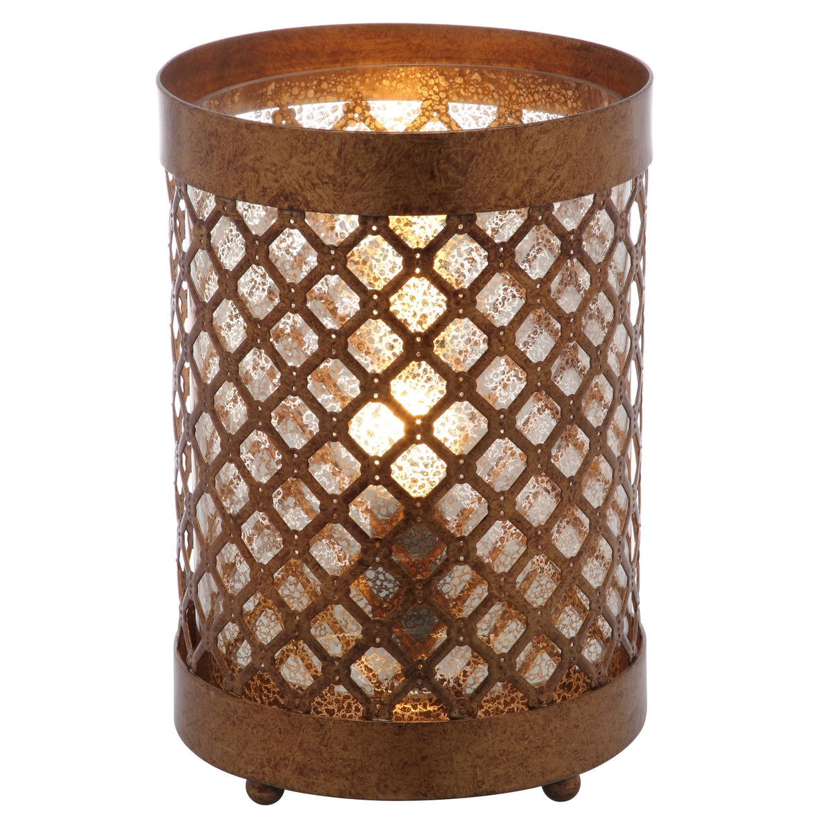Gold Hurricane Lamp Set of 2 T8321
