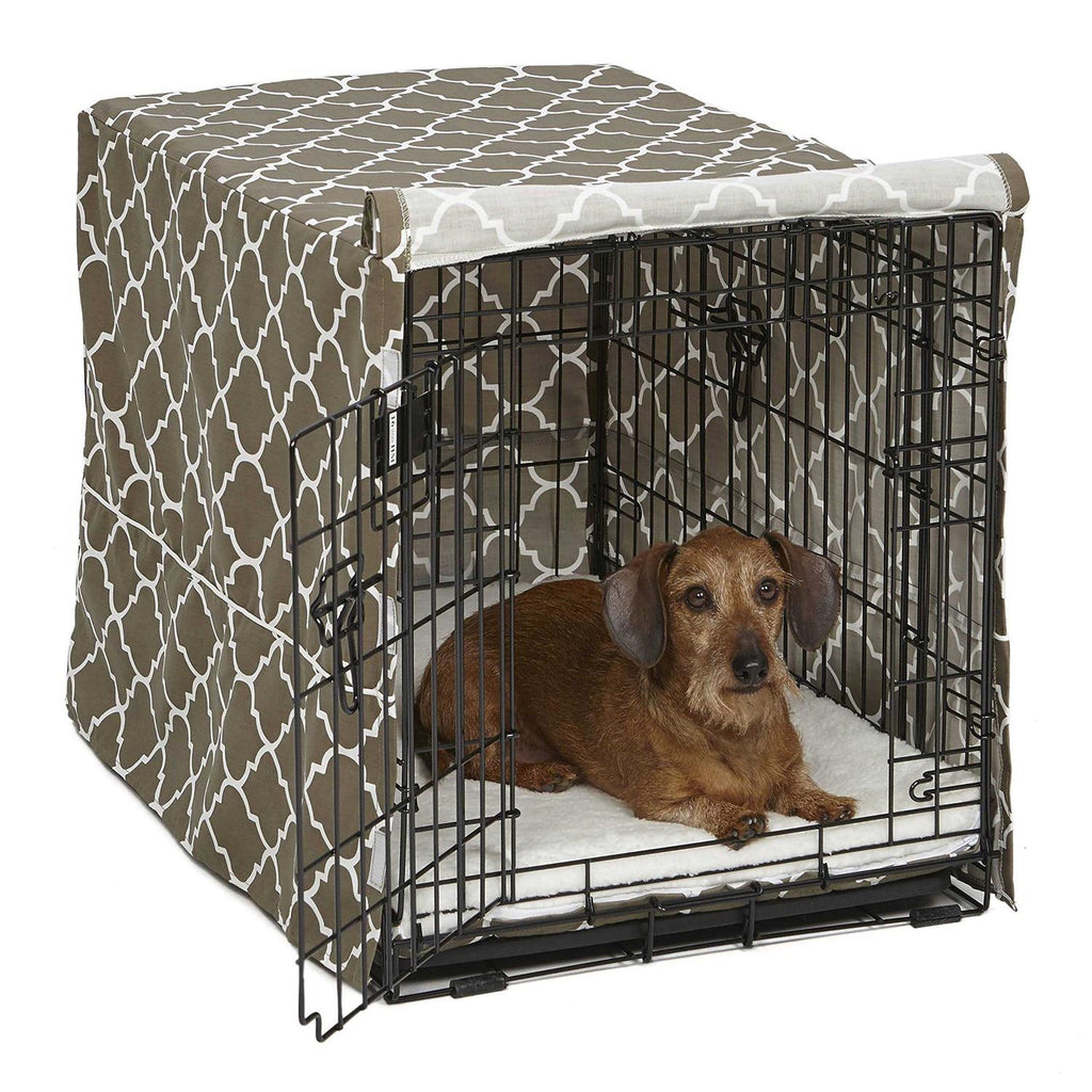 24 inch Brn Geo Crate Cover O8374