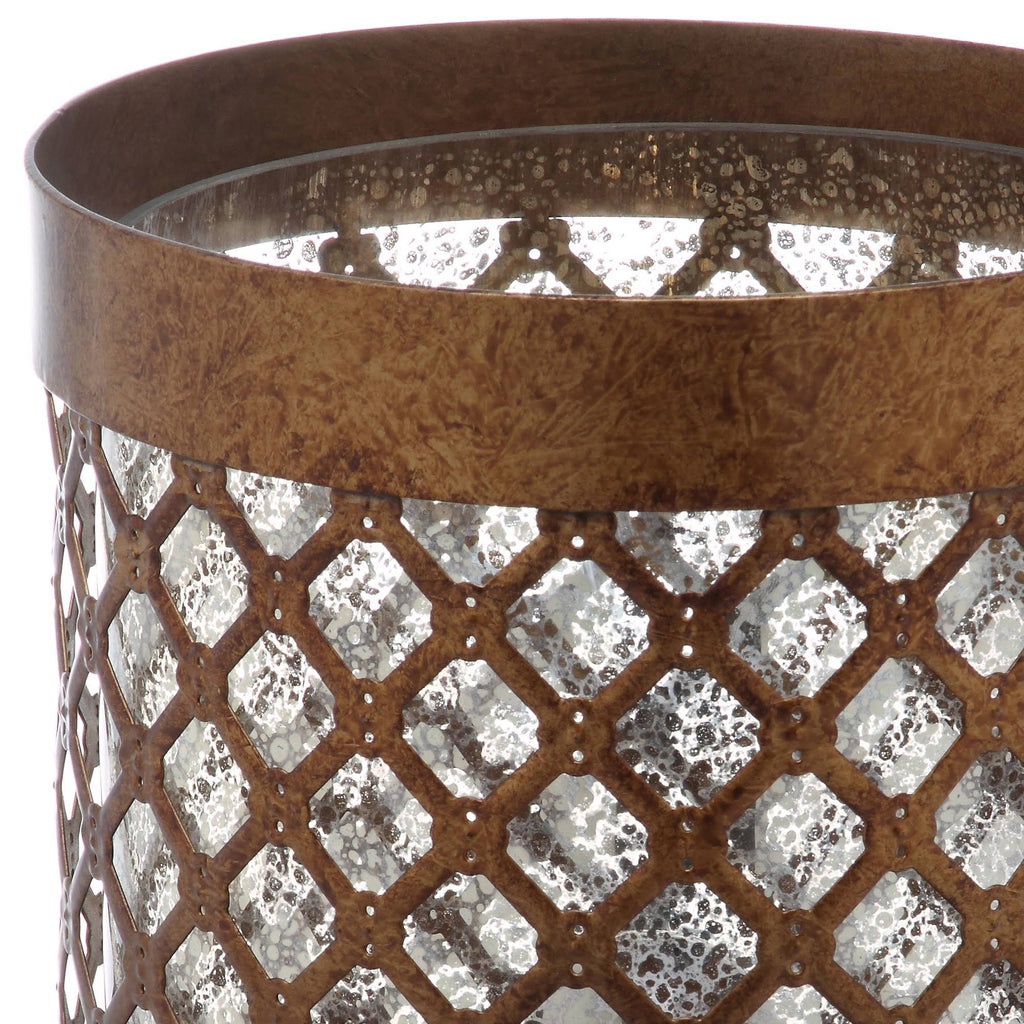 Gold Hurricane Lamp Set of 2 T8321