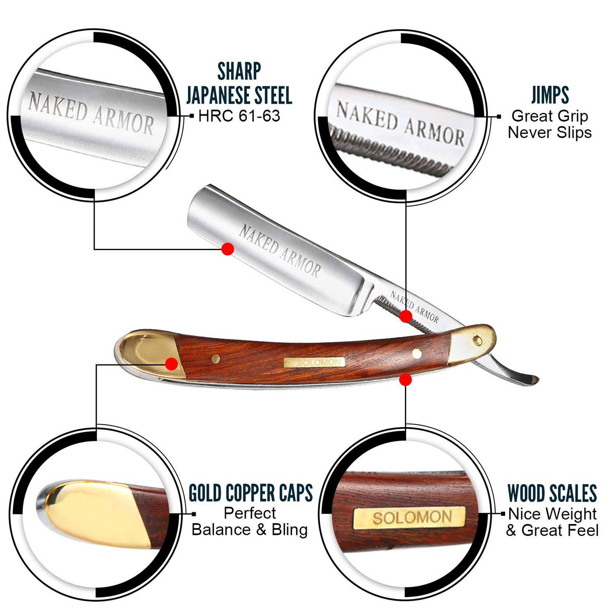 Straight Edge Razor, Japanese Steel X504015