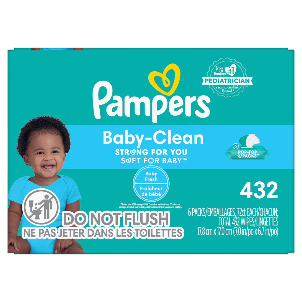 Baby Fresh Scented Pop-Top Wipes 432 Count F221