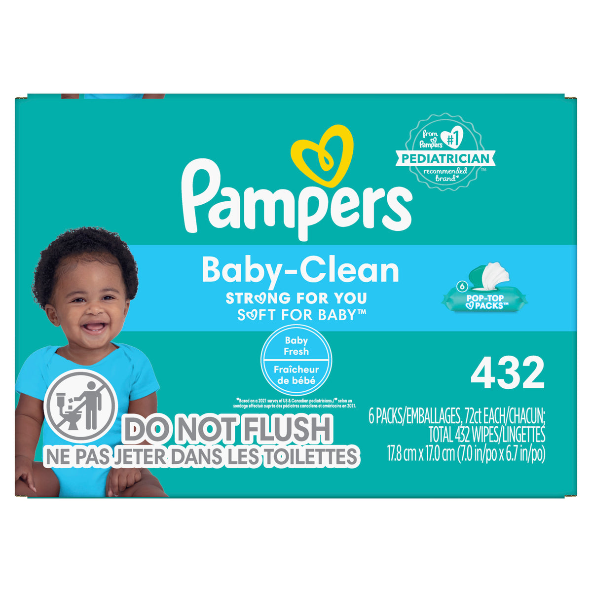 Baby Fresh Scented Pop-Top Wipes 432 Count F221