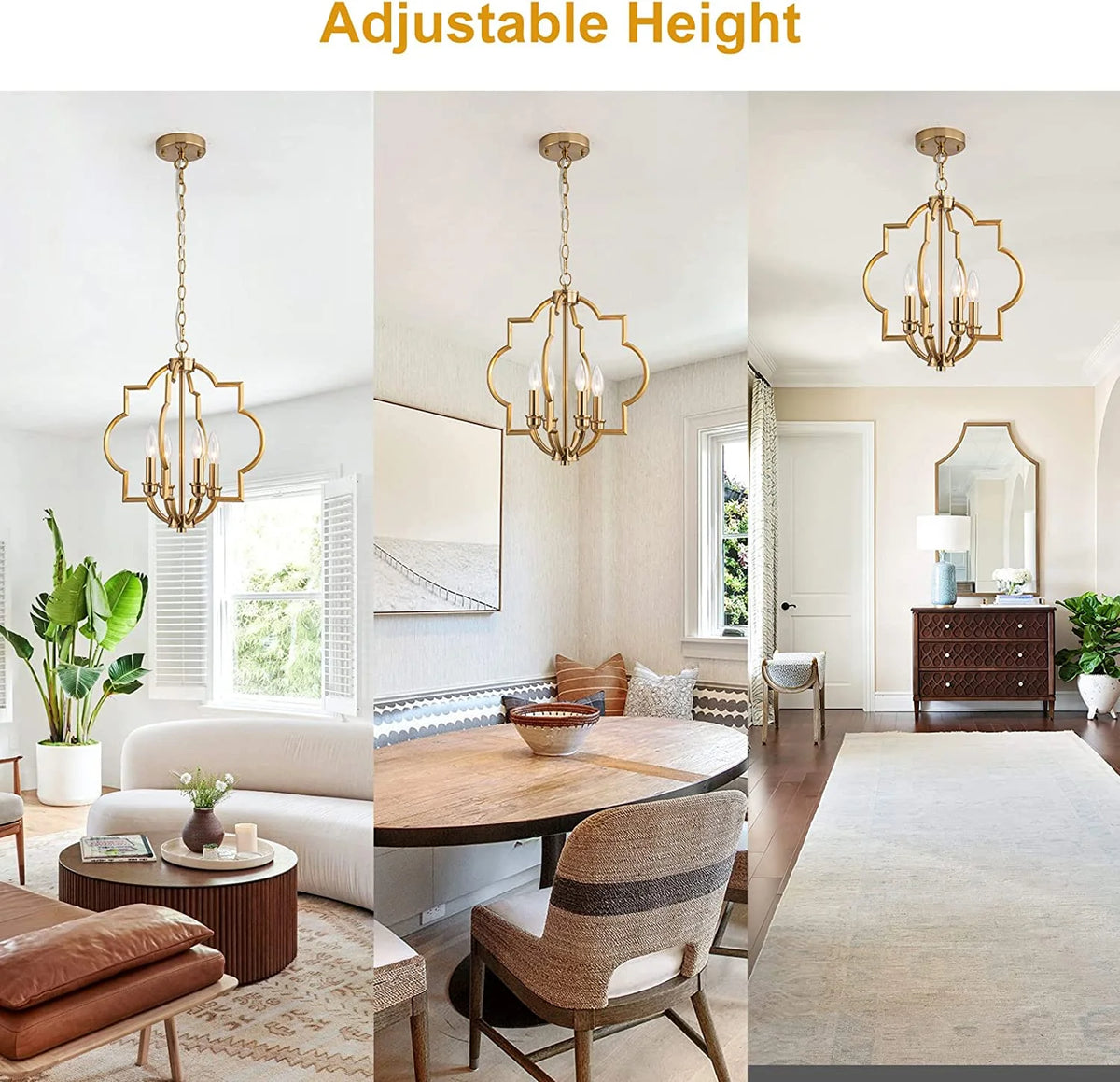 Gold 4 Light Chandelier R15617