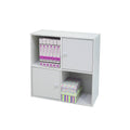 White Wood 2 Door 2 Cube Bookcase O513