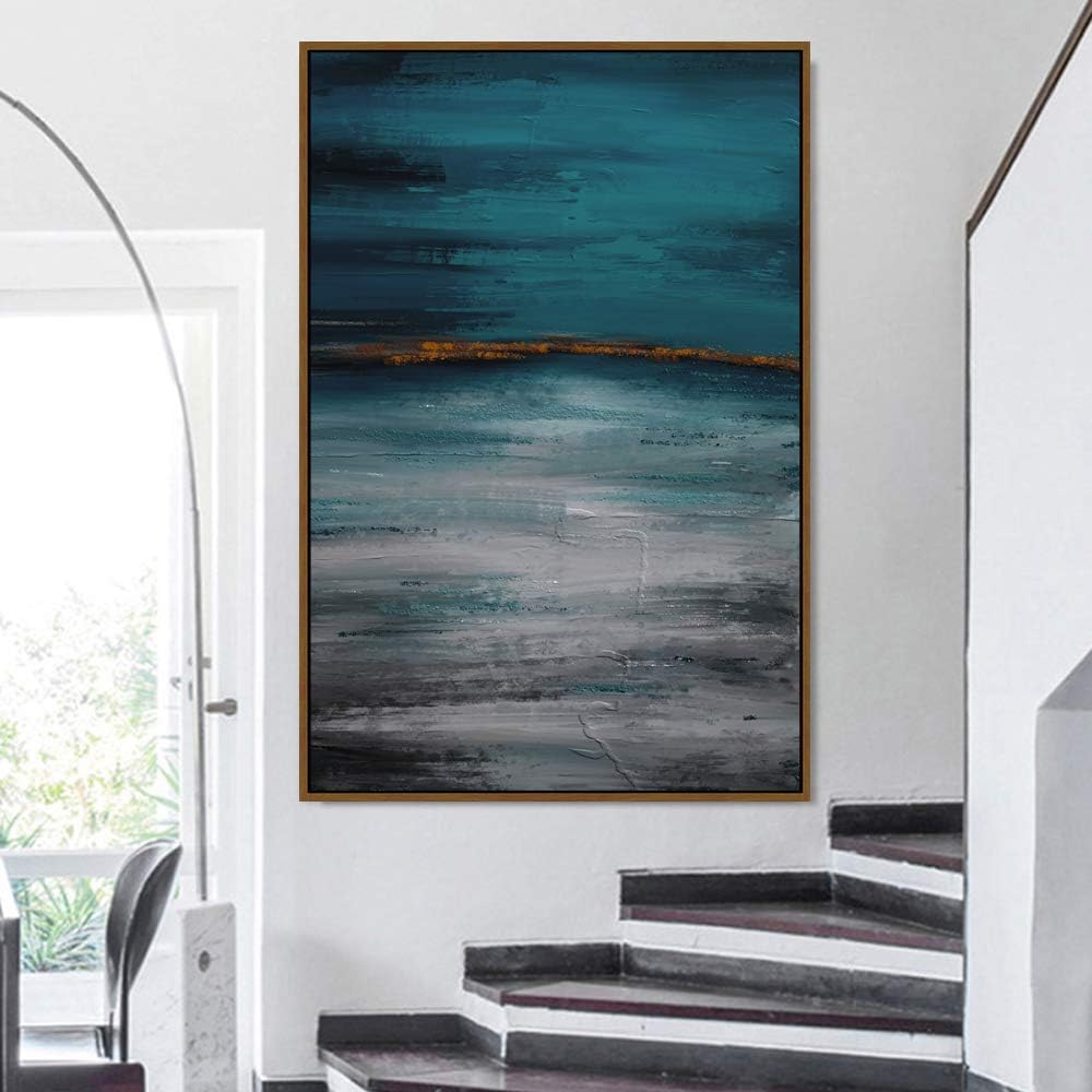 24x36 Framed Canvas Wall Art Abstract Texture R886