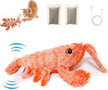 Flopping Lobster Cat Toy with Catnip Bag, Plush Interactive Cat Toys C196
