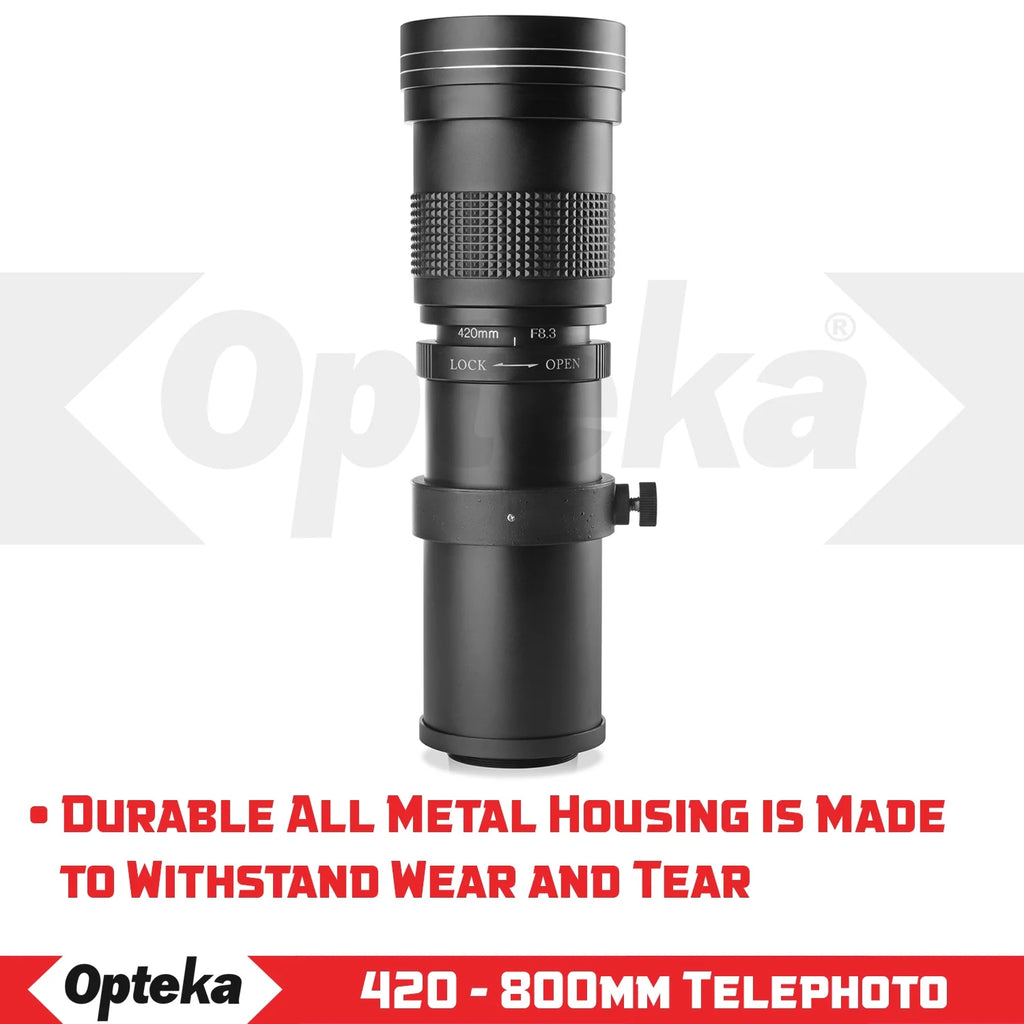 420-800mm f/8.3 HD Telephoto Zoom Lens for Nikon DX FX F Mount Digital SLR Cameras C789322