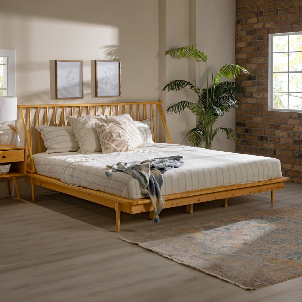 Queen Size Solid Wood Platform Bed C79054