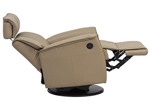Large Leather Recliner Swivel Glider Chair J4539