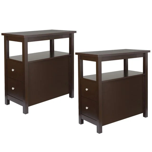 Chairside End Table with 2 Drawer and Shelf T478590