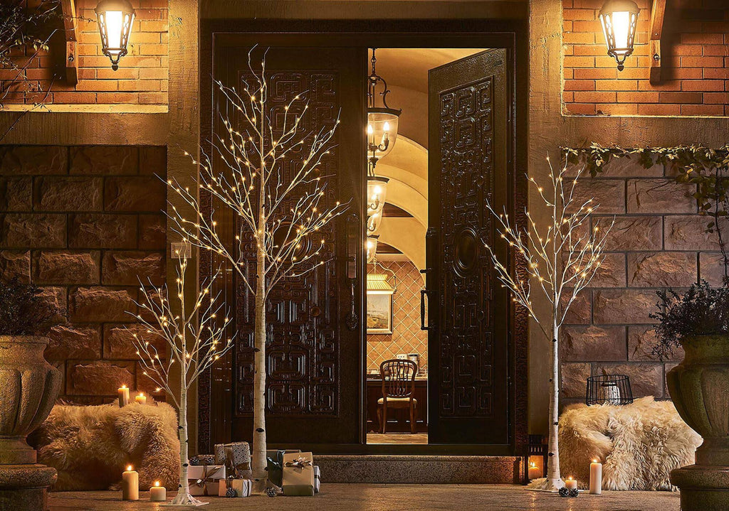 Lighted White Birch Tree 6ft Z564058