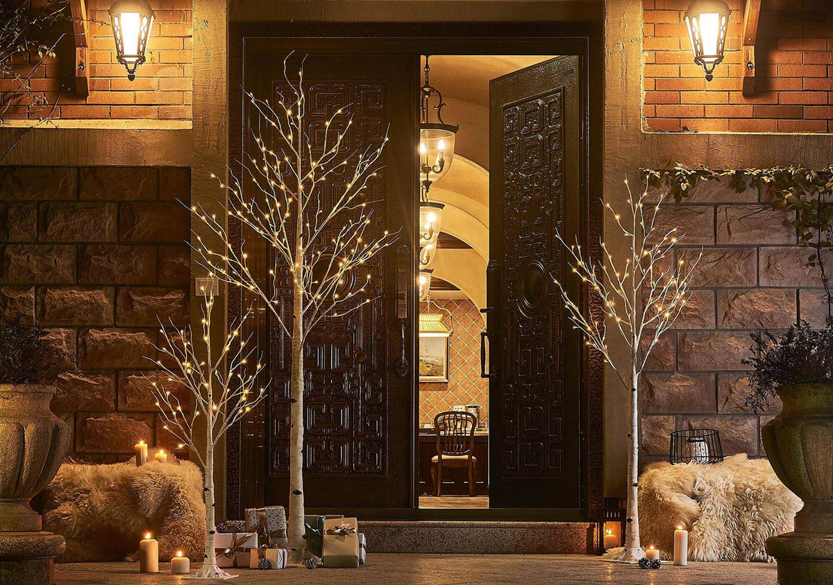 Lighted White Birch Tree 6ft Z564058